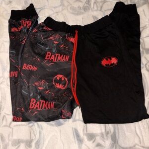 ROMWE Black and Red Batman Pants